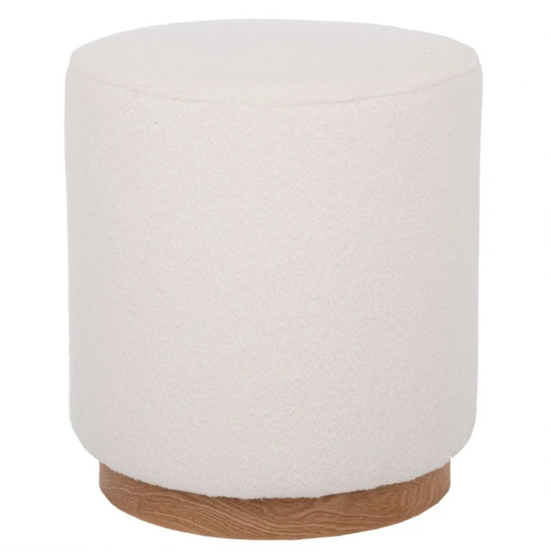 Σκαμπώ Υφασμάτινο-Ξύλινο Κρεμ-Καφέ 41x41x44εκ. iliadis 92163