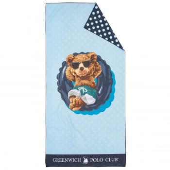 Πετσέτα Θαλάσσης Microfiber 70x140εκ. Junior 4043 Μπλε Greenwich Polo Club