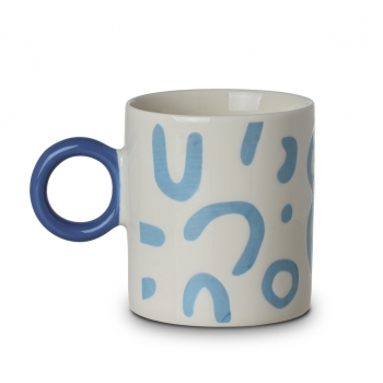 Κούπα New Bone 450ml-8,9x10εκ. Μπλε Mood Flow Estia 07-35129