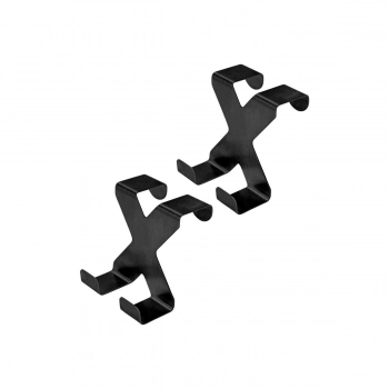 Κρεμάστρα Σετ 2τμχ Διπλή Μεταλλική Μαύρη 1,9εκ. Estia 02-25731