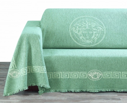 Ριχτάρι Σενίλ Τριθέσιος 180x300εκ. Πράσινο Olympus 2 Makis Tselios