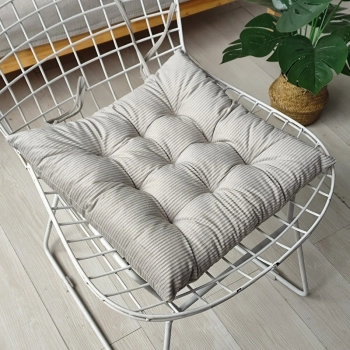 Μαξιλάρι Καρέκλας Polyester 40x40εκ. Cord Light Grey Melinen 20006647