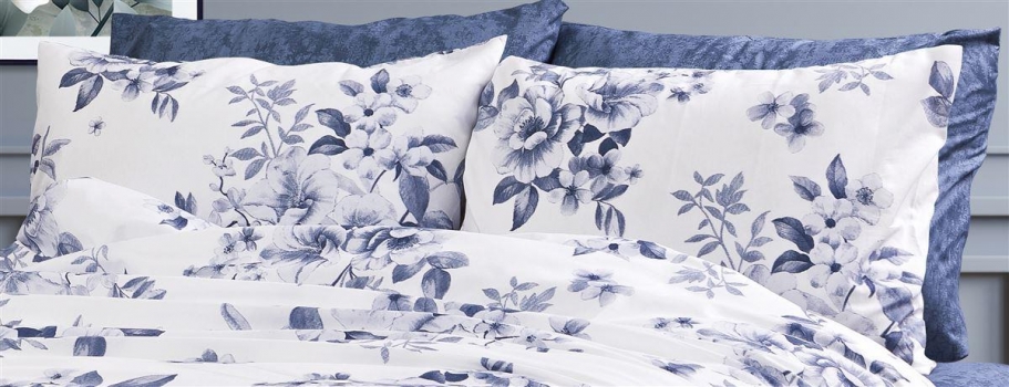Μαξιλαροθήκη Φάκελος Polycotton 50x70εκ. Βερονίκη 486 White-Blue DimCol