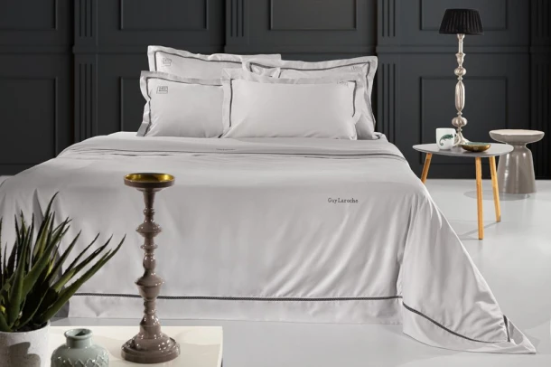 Σεντόνια Σετ 4τμχ Βαμβακoσατέν King Size Blend  Cement 270x280εκ. Guy Laroche