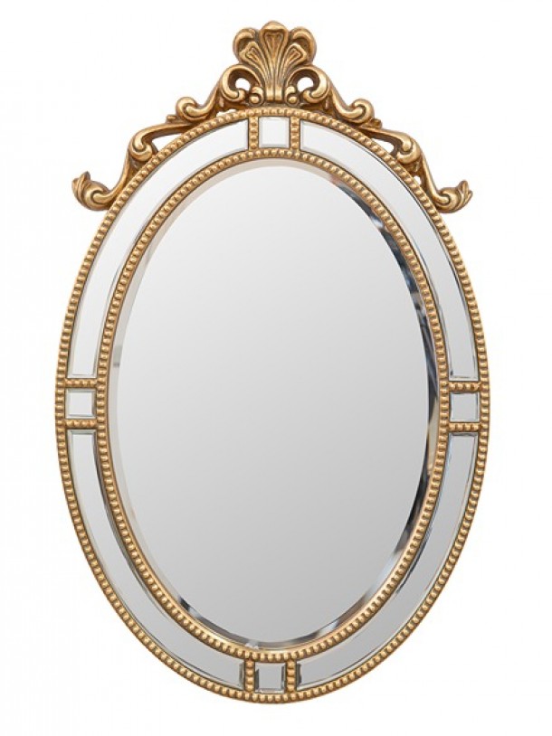 Καθρέπτης Τοίχου Ξύλινος Κλασικός Χρυσός Με Κορνίζα 43x63εκ./53x3,5x83εκ. Zen Collection 25.49.52322