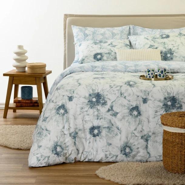 Σετ Σεντόνια Polycotton Διπλά 205x270εκ. Lesslie Blue Casual Line Melinen 20006282