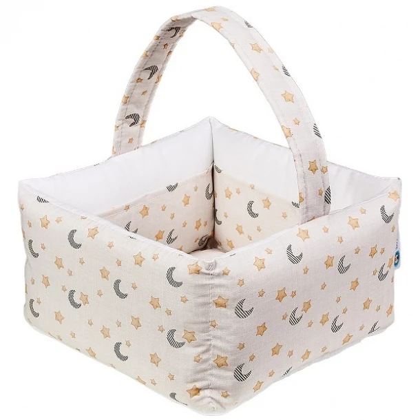Καλαθάκι Καλλυντικών Βαμβακερό 28x28x15εκ. Fly Me Ecrou 95203