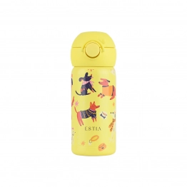 Θερμός Παιδικό Ανοξείδωτο Με Καλαμάκι Pet Party 350ml-7x7x18εκ. Save The Aegean Estia 01-43636