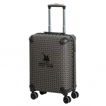 Βαλίτσα Τρόλεϊ 38x22,5x56εκ. Premium 7501 Black-Ecrou Greenwich Polo Club