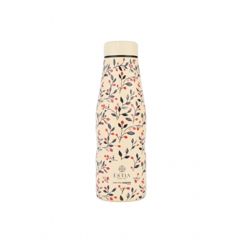 Θερμός-Μπουκάλι Ανοξείδωτο Flask Bloom Beige Save The Aegean Estia 500ml-7x7x22,3εκ. 01-31558