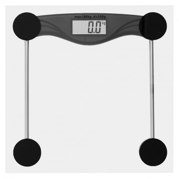 Ζυγαριά Μπάνιου Αυτόματη Γυάλινη Μαύρη-Διάφανη ESPIEL 30,5x31x3εκ. SCH6M732585