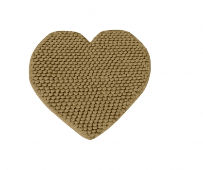 Ταπέτο Μπάνιου Polycotton 65x65εκ. Cuore Camel Makis Tselios