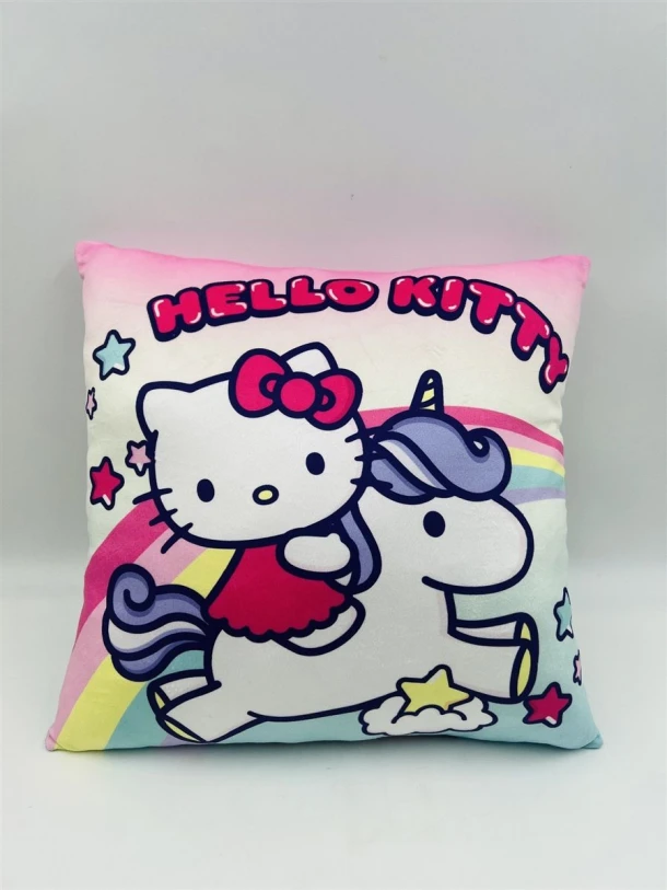 Διακοσμητικό Μαξιλάρι Velboa 38x38εκ. Sanrio Hello Kitty 602 Pink DimCol