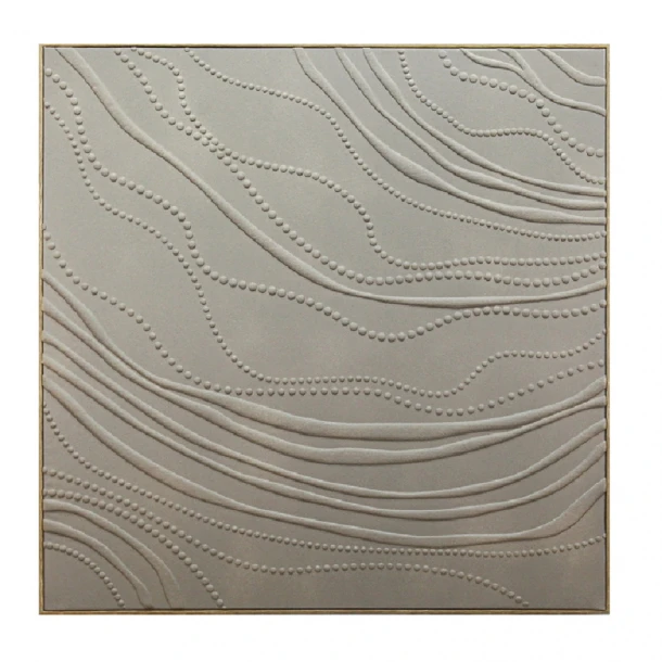 Πίνακας Καμβάς Mdf-Ps Plastic Γκρι ESPIEL 80x3,5x80εκ. FAL315