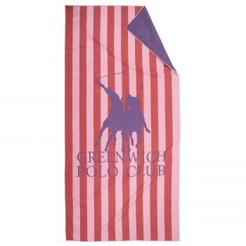 Πετσέτα Θαλάσσης Microfiber 80x170εκ. Essential 5216 Pink-Red Greenwich Polo Club