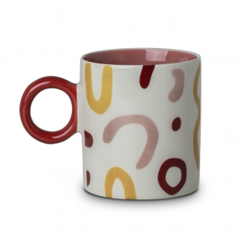 Κούπα New Bone 450ml-8,9x10εκ. Πολύχρωμη Mood Flow Estia 07-35105