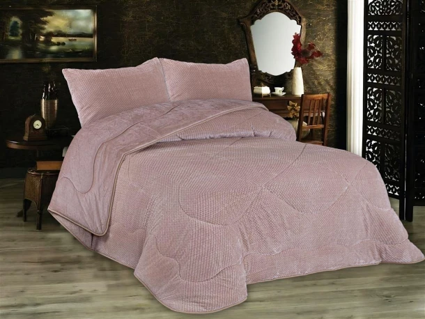 Κουβερτοπάπλωμα Popcorn Fleece Υπέρδιπλο 220x240εκ. Salmon Rose 1950 DimCol