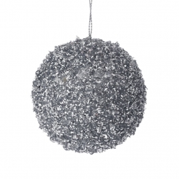 Χριστουγεννιάτικη Μπάλα Foam Ασημί Glitter 6εκ. iliadis 83482