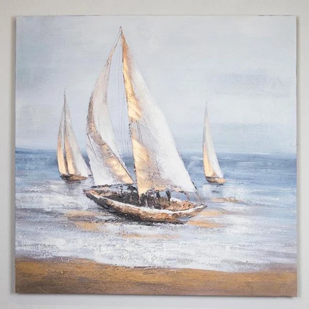 Πίνακας Καμβάς Καράβια 100x3x100εκ. ESTHETI 755-12059