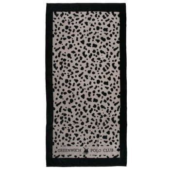 Πετσέτα Θαλάσσης Βαμβακερή 90x180εκ. Essential 5237 Black-Taupe Greenwich Polo Club