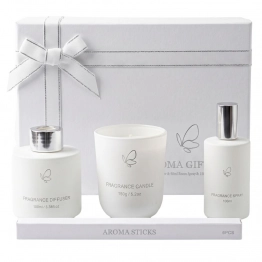 Σετ 2 Αρωματικά Diffuser 100ml Με Κερί Λευκό Σε Κουτί Δώρου iliadis 94993