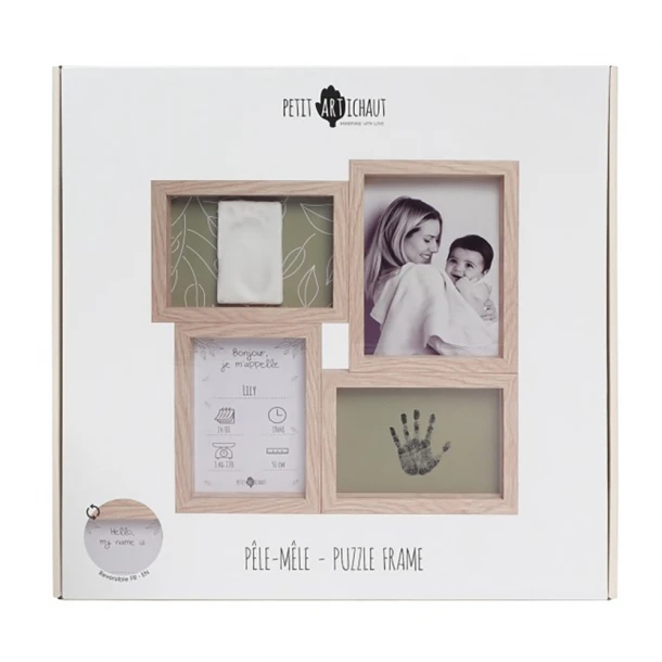 Κορνίζα Ξύλινη 4 Θέσεων Olive Tree 36,8x2,5x36,8εκ. Petit Artichaut PA2003