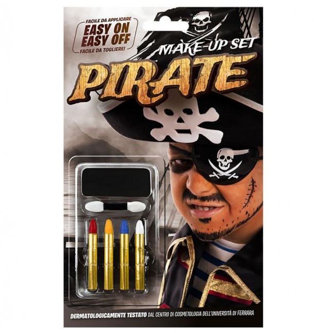 Σετ Βαφής Πειρατής Με Μακιγιάζ & 4 Μολύβια Carnavalista 5-153