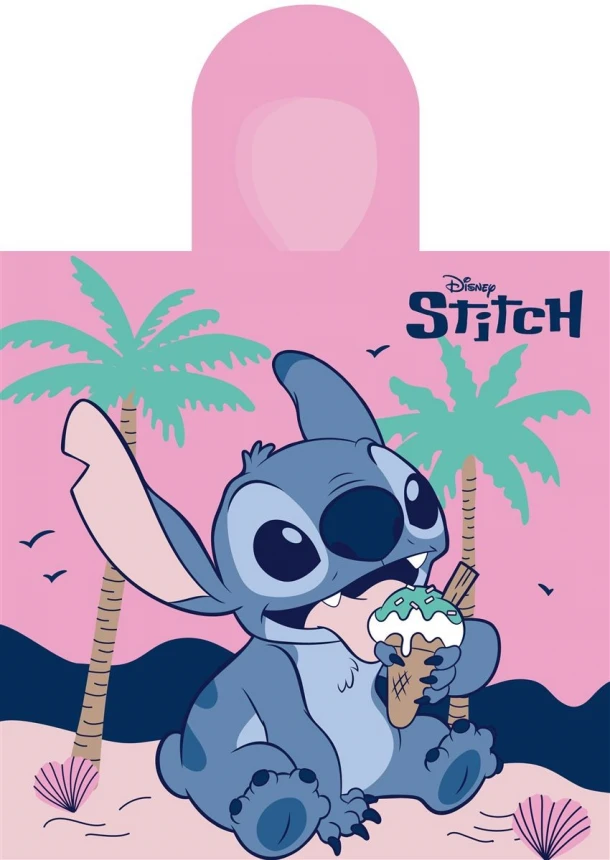 Πόντσο Quick Dry Microfiber 50x100εκ. Disney Home Lilo & Stitch 195 Baby Pink Dimcol