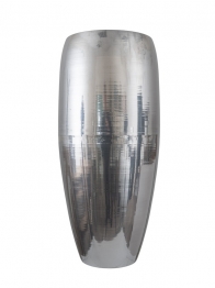 Βάζο Επιδαπέδιο Μεταλλικό Ασημί 33x70εκ. Zen Collection 26.1.52209