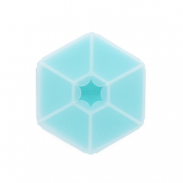 Φαγητοδοχείο Πλαστικό Με 6 Χωρίσματα Snackle Box Hexagon Blue Melii MEL23710