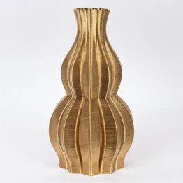 Βάζο Πορσελάνης 3D Χρυσό 19x19x35εκ. ESTHETI 752-21098