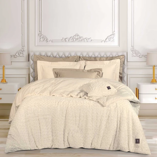Κουβερτοπάπλωμα Faux Fur King 240x250εκ. Essential 3960 Ecru Greenwich Polo Club