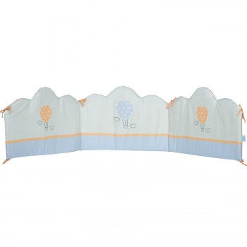 Πάντα Κούνιας Microfiber 45x195εκ. Digital Print Fun 4880 Γαλάζια-Κίτρινη-Μέντα Das Baby