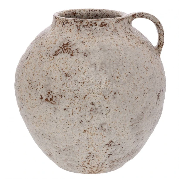 Βάζο-Κανάτα Κεραμικό Παλαιωμένο Γκρι-Μπεζ 31x31x32εκ. iliadis 92121