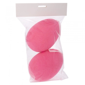 Σετ 2τμχ Διακοσμητικά Αυγά Κρεμαστά Χνουδωτά Ροζ Φ10x15εκ. iliadis 92455