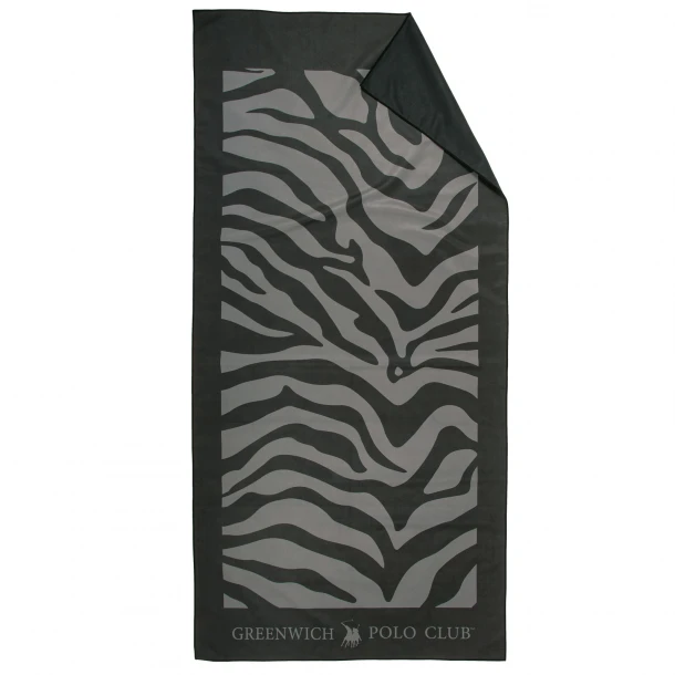 Πετσέτα Θαλάσσης Microfiber 80x170εκ. Essential 5204 Black-Grey Greenwich Polo Club