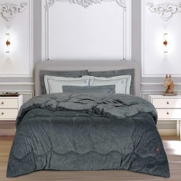 Κουβερτοπάπλωμα Faux Fur King 240x250εκ. Essential 3954 Grey Greenwich Polo Club