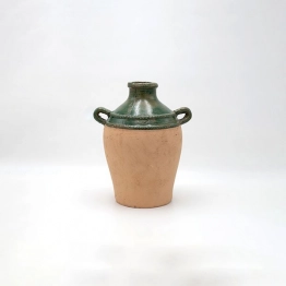 Βάζο Κεραμικό Πράσινο-Μπεζ 21,5x17,5x26,5εκ. ESTHETI 819-00500
