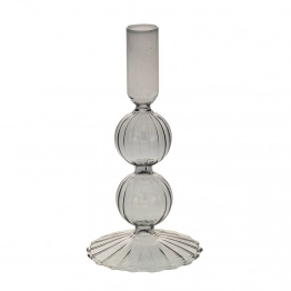 Κηροπήγιο Γυάλινο Διάφανο 9x18εκ. iliadis 87625