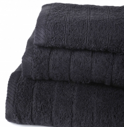 Σετ Πετσέτες 3τμχ Βαμβακερές Bonzai Black SB HOME