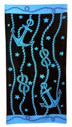 Πετσέτα Θαλάσσης Βαμβακερή Βελουτέ Ζακάρ 85x160εκ. Design 13 Komvos Home 7088885-34