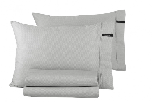 Ζεύγος Μαξιλαροθήκες Βαμβακοσατέν 50x70εκ. Minimal Silver Guy Laroche