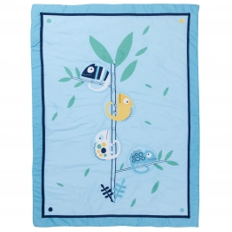 Κουβερλί Microfiber Κούνιας 110x150εκ. Fun 4935 Μπλε Das Baby