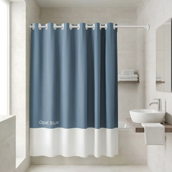 Κουρτίνα Μπάνιου Αδιάβροχη Polyester 180x194εκ. Opal Blue Estia Tone Lab 02-40307