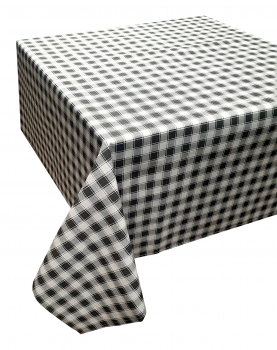 Τραπεζομάντηλο Polycotton 140x220εκ. Καρώ Design-1 Grey Komvos Home 7001755-2