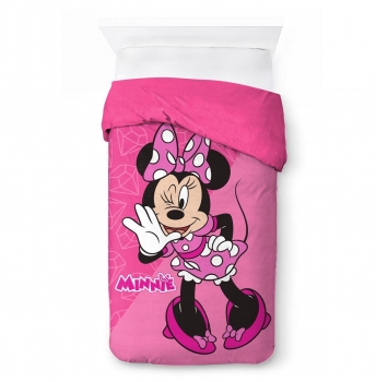 Κουβερτοπάπλωμα Flannel-Sherpa Μονό 160x250εκ. Disney Home Minnie 15 Fuchsia-Pink DimCol 52461068004