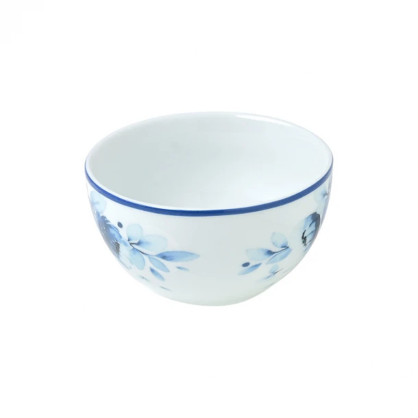 Μπωλάκι Σερβιρίσματος Ανάγλυφο Πορσελάνης Blue Rose Estia 14x8εκ. 07-16197
