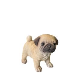Διακοσμητική Φιγούρα Σκύλος Pug Polyresin Μπεζ-Καφέ 13,5x7x11εκ. ESPIEL FAD206