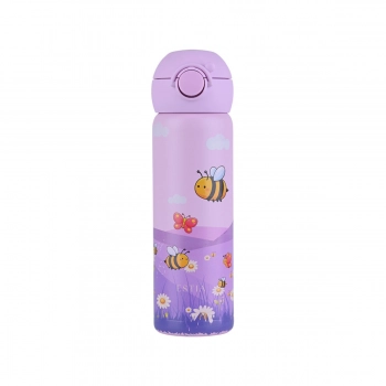 Θερμός Παιδικό Ανοξείδωτο Με Καλαμάκι Garden Friends 500ml-7,9x6,6x20,3εκ. Save The Aegean Estia 01-43681