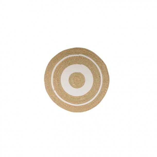 Χαλάκι Ψάθα Natural-Λευκό 80εκ. Zen Collection 24.7.49632